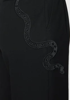 Slither Snake Embroidered Tailored Trousers