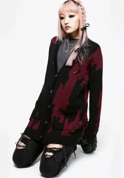 Snag Distressed Oversized Cardigan