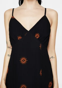 Solstice Embroidered Cami Hanky Hem Midaxi Dress