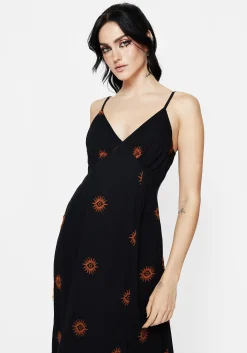 Solstice Embroidered Cami Hanky Hem Midaxi Dress