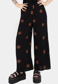 Solstice Embroidered Wide Leg Culotte