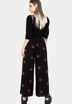 Solstice Embroidered Wide Leg Culotte