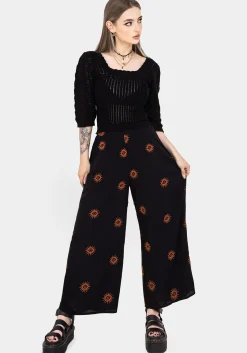 Solstice Embroidered Wide Leg Culotte