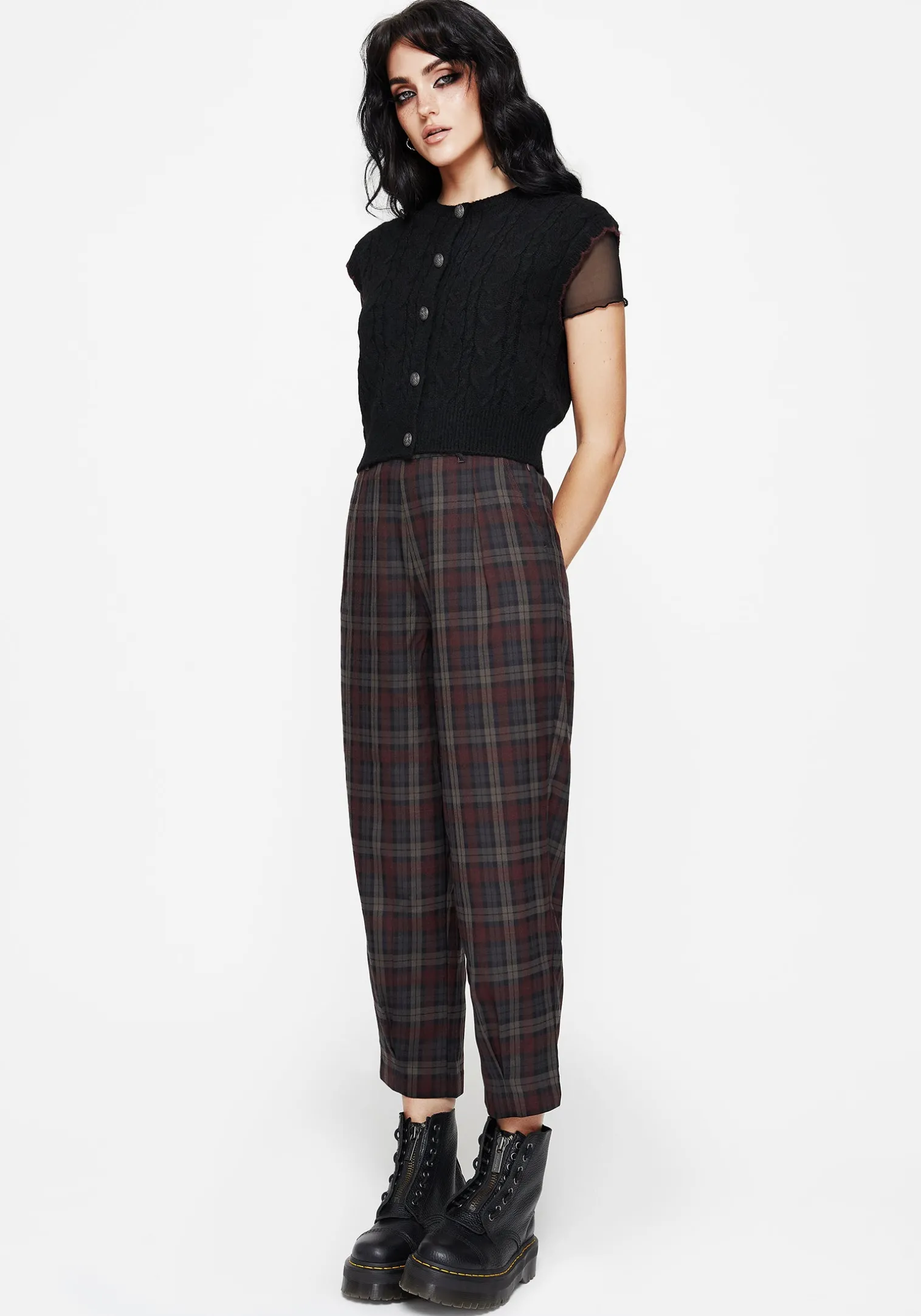 Sophia Button Up Cable Knit Waistcoat
