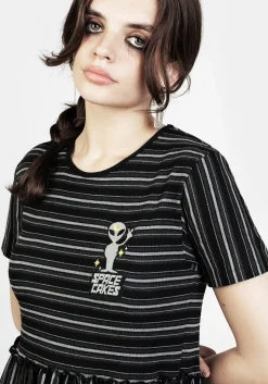 Space Cakes Stripe Mini Dress