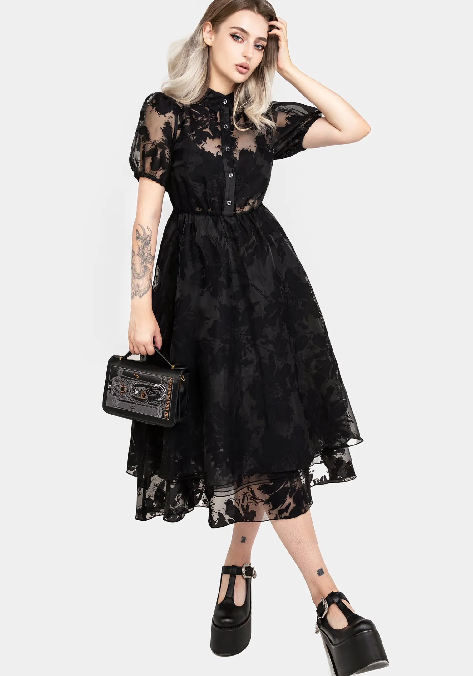 Spectre Layered Midi Shirt Dress