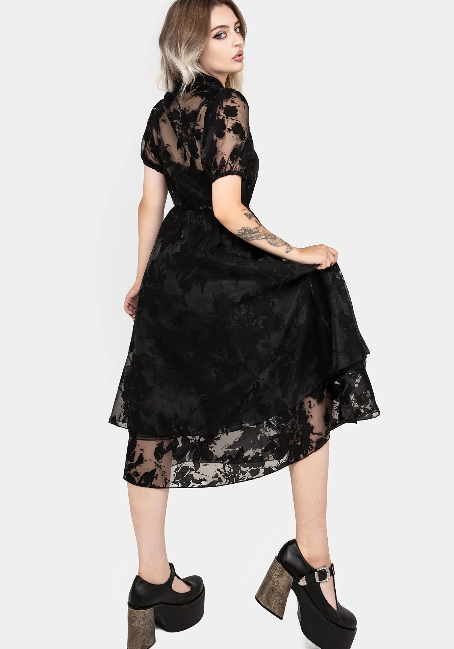 Spectre Layered Midi Shirt Dress