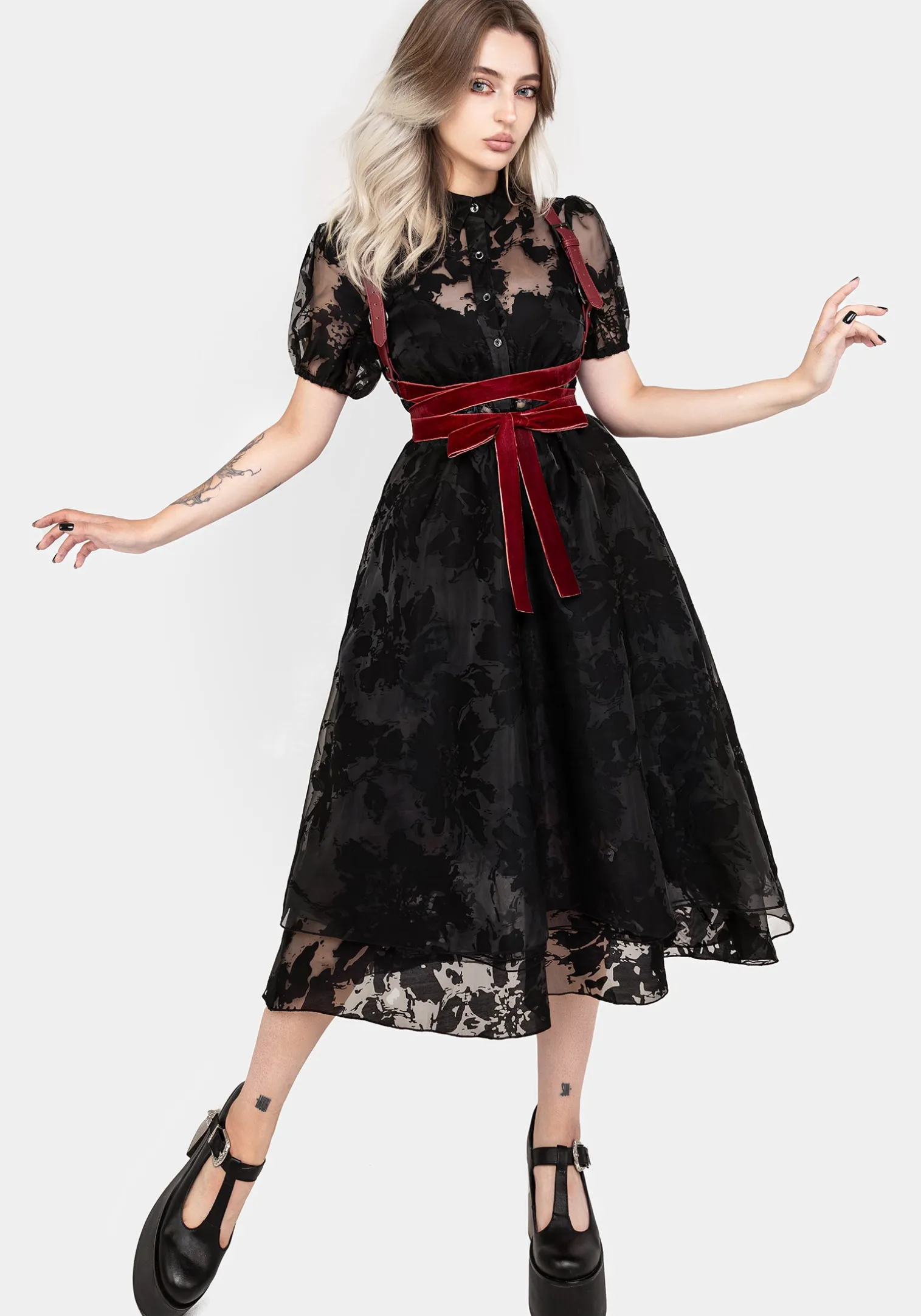 Spectre Layered Midi Shirt Dress
