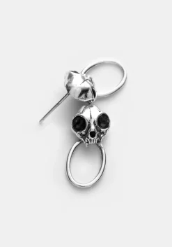 Sphynx Silver Hoop Earrings