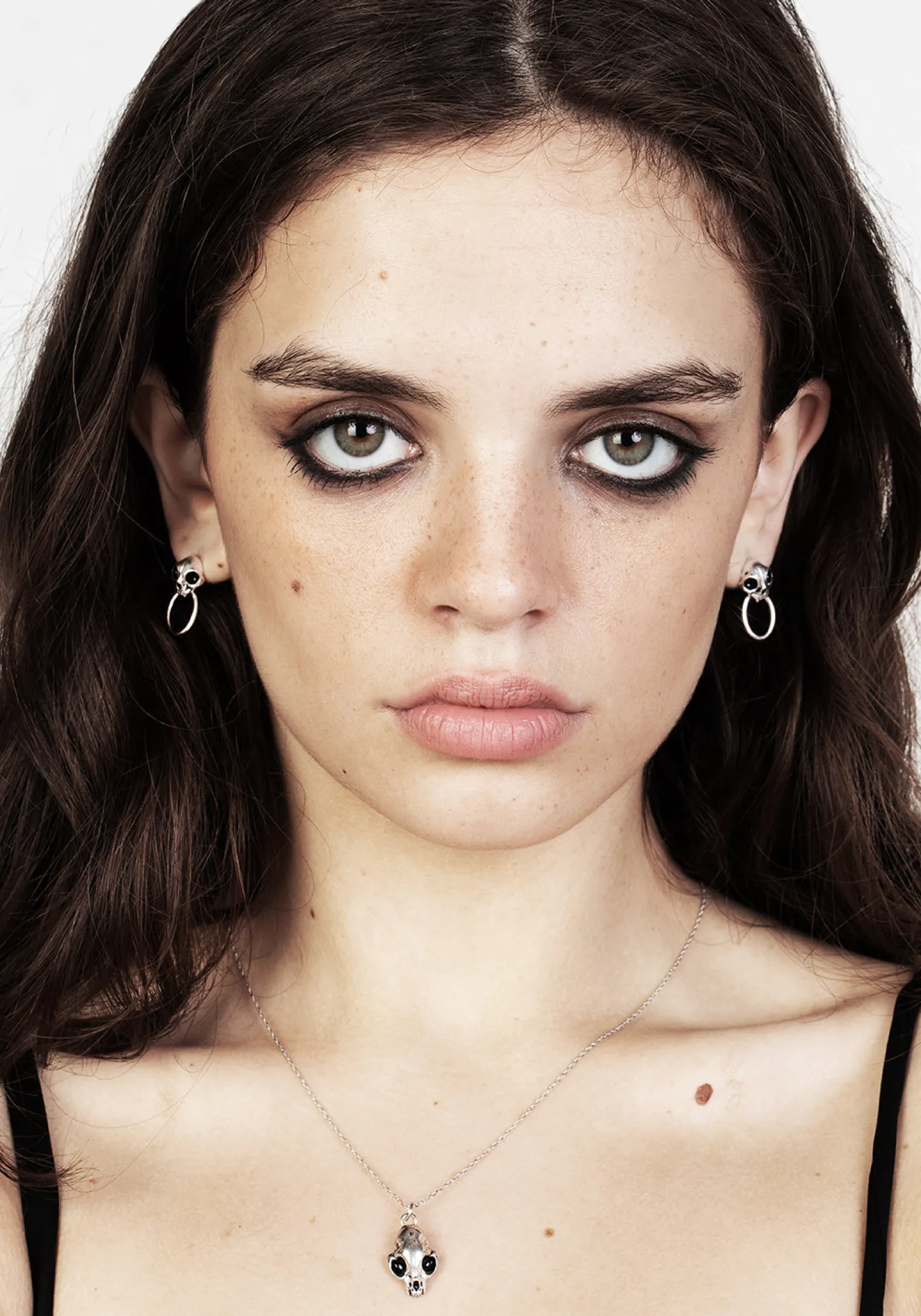 Sphynx Silver Hoop Earrings