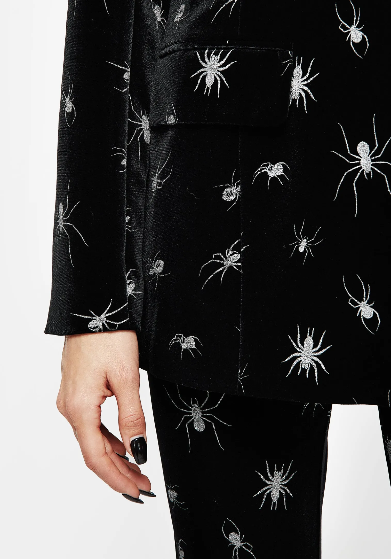 Spiro Foil Print Velour Blazer