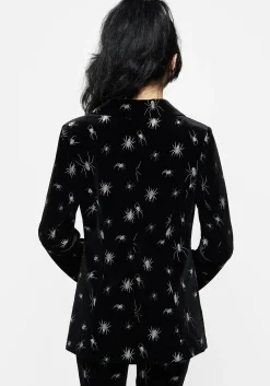 Spiro Foil Print Velour Blazer