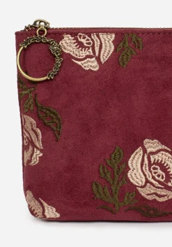 Splendour Floral Sun Embroidered Velour Zip Pouch Set