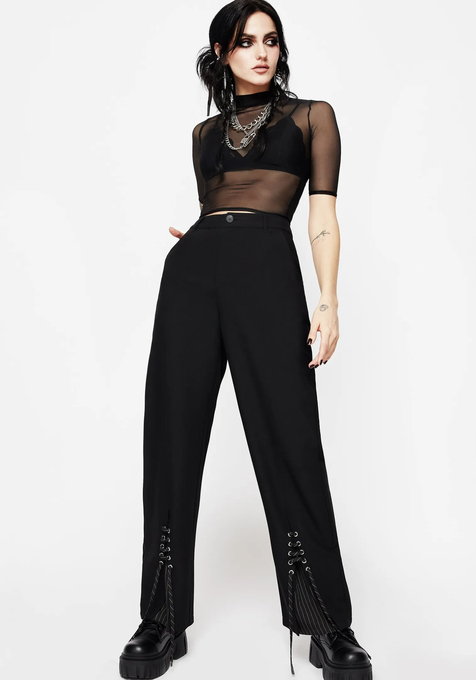 Split Lace Trousers