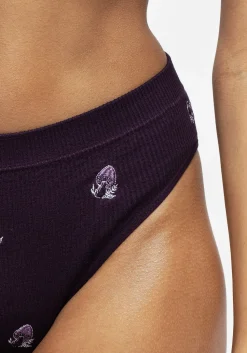 Spore Mushroom Embroidered Briefs