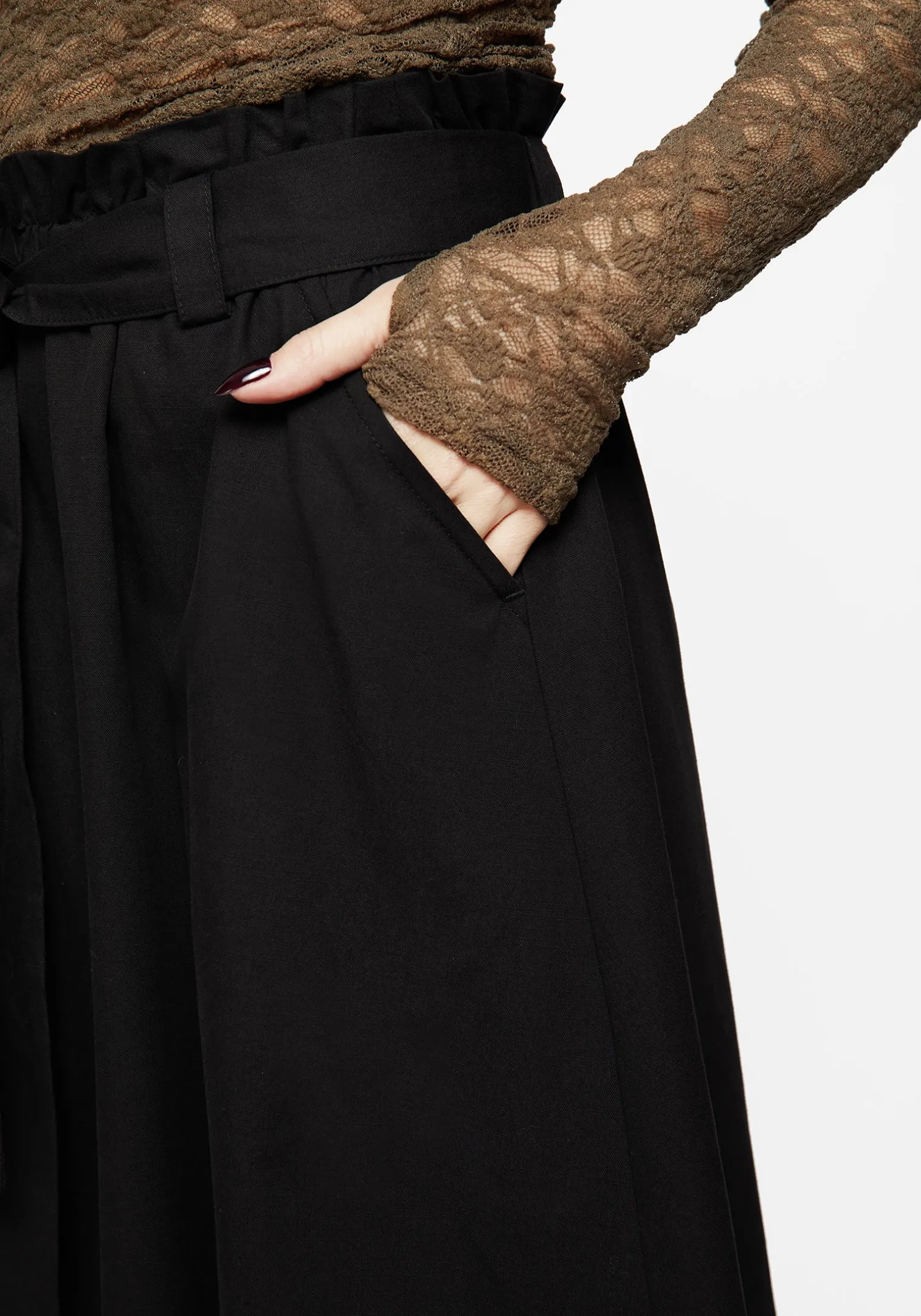 Strega Tie Belt Midaxi Skirt