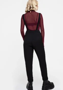 Styx Moth Embroidered Tapered Trousers