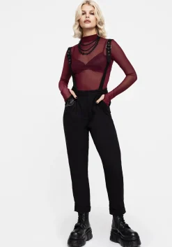 Styx Moth Embroidered Tapered Trousers