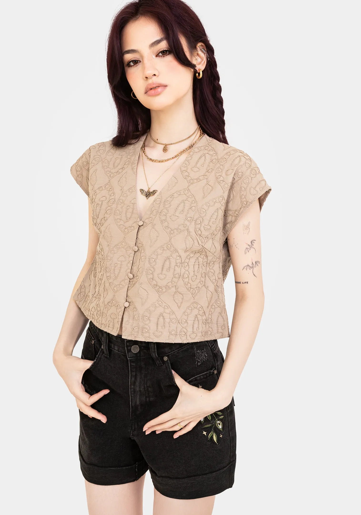 Suma Cotton Textured Blouse