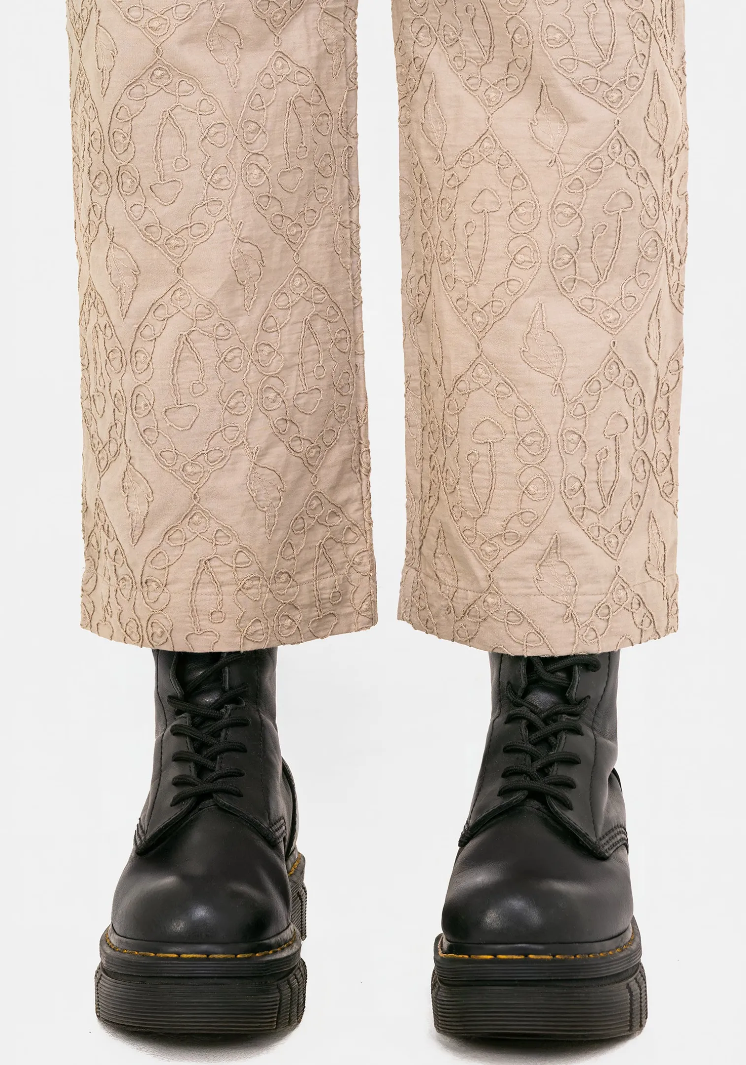 Suma Cotton Textured Pull On Tapered Trouser