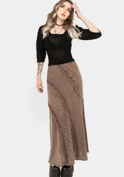 Summerisle Cotton Broderie Detail Midaxi Skirt