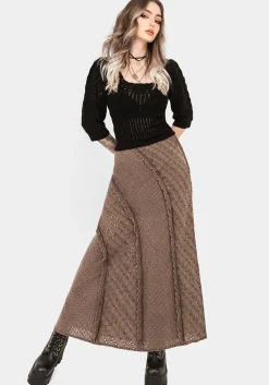 Summerisle Cotton Broderie Detail Midaxi Skirt