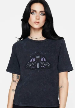 Summertime Cotton Moth Applique T-Shirt
