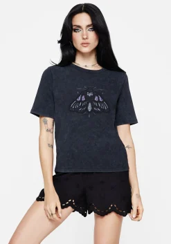 Summertime Cotton Moth Applique T-Shirt