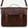 Sunder Floral Debossed Mini Crossbody Satchel Bag