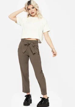 Sunne Moth Embroidered Boxy Crop Cotton Tee