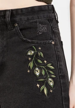Swamplife Embroidered Denim Shorts
