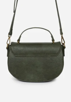 Swamplife Frog Embroidered Crossbody Saddle Bag