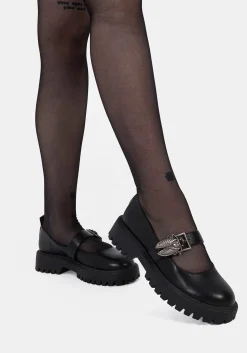 Swarm Bug Buckle Mary Jane Shoes