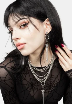 Sword Drop Earrings
