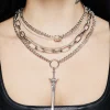 Sword Multichain Necklace
