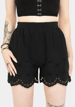 Synthweb Cotton Broderie Hem Shorts