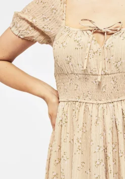 Tabitha Floral Print Chiffon Handkerchief Hem Midaxi Dress