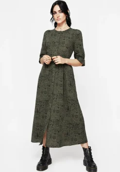 Taddea Cotton Button Up Midaxi Dress