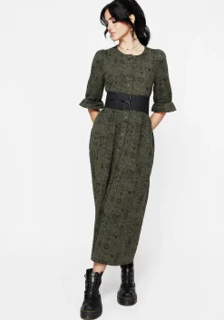 Taddea Cotton Button Up Midaxi Dress