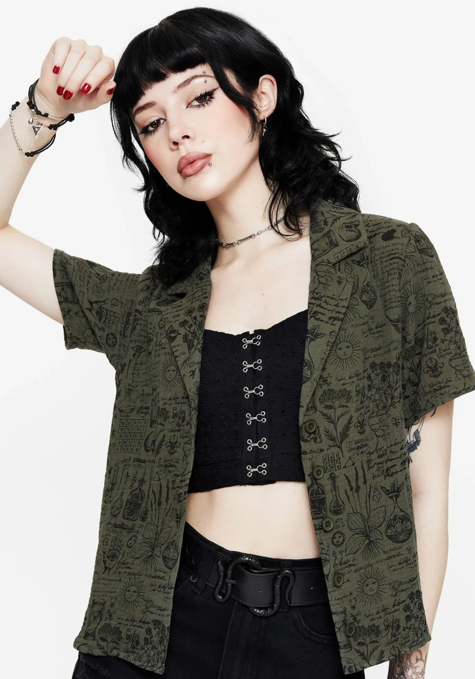 Taddea Cotton Relaxed Button Up Blouse