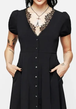 Taissa Floral Lace Button Up Midaxi Dress