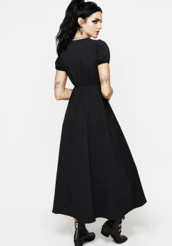 Taissa Floral Lace Button Up Midaxi Dress