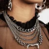 Teeth Layered Multichain Necklace