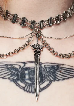 Tempo Layered Chain Choker Necklace