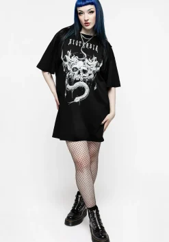 Temptation Snakes Oversized Tee Dress