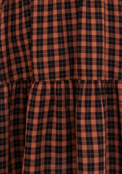 Terra Check Mini Smock Dress - Orange