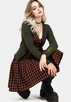 Terra Check Mini Smock Dress - Orange