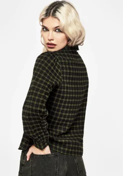Terra Cotton Check Button Up Shirt