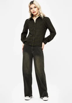 Terra Cotton Check Button Up Shirt