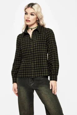 Terra Cotton Check Button Up Shirt